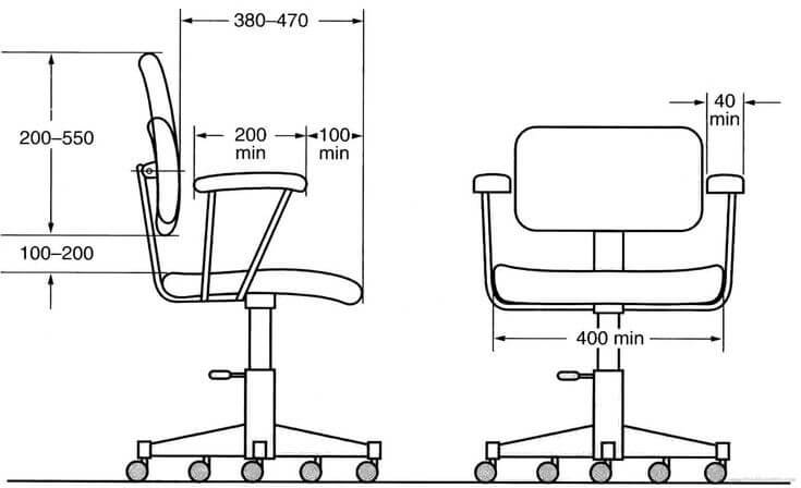 Sketch an office chair