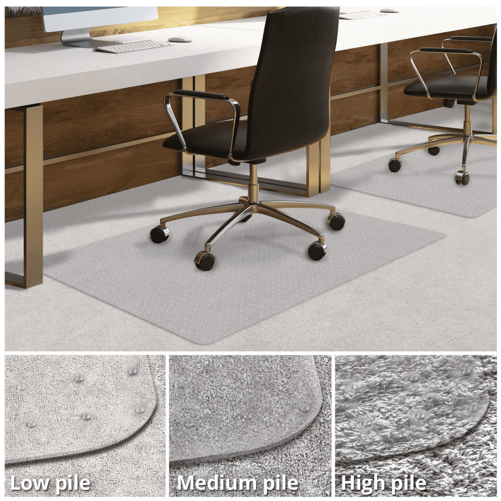 Use a chair mat to stop office chair from rolling 