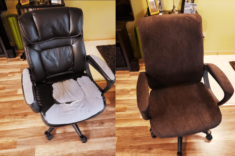 how to reupholster an office chair