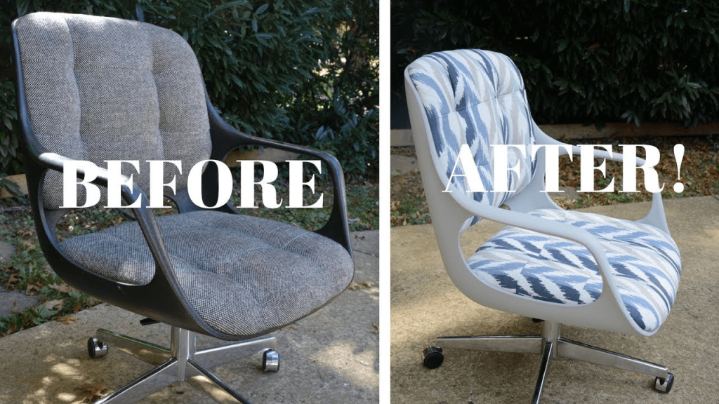 reupholster your office chairs and give them a new purpose