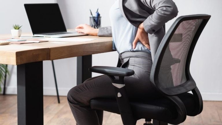 A bad office seat can cause hurt.