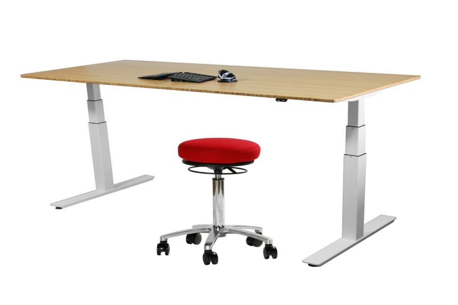 UpriseDesk with Bamboo Top and Active-Air Stool